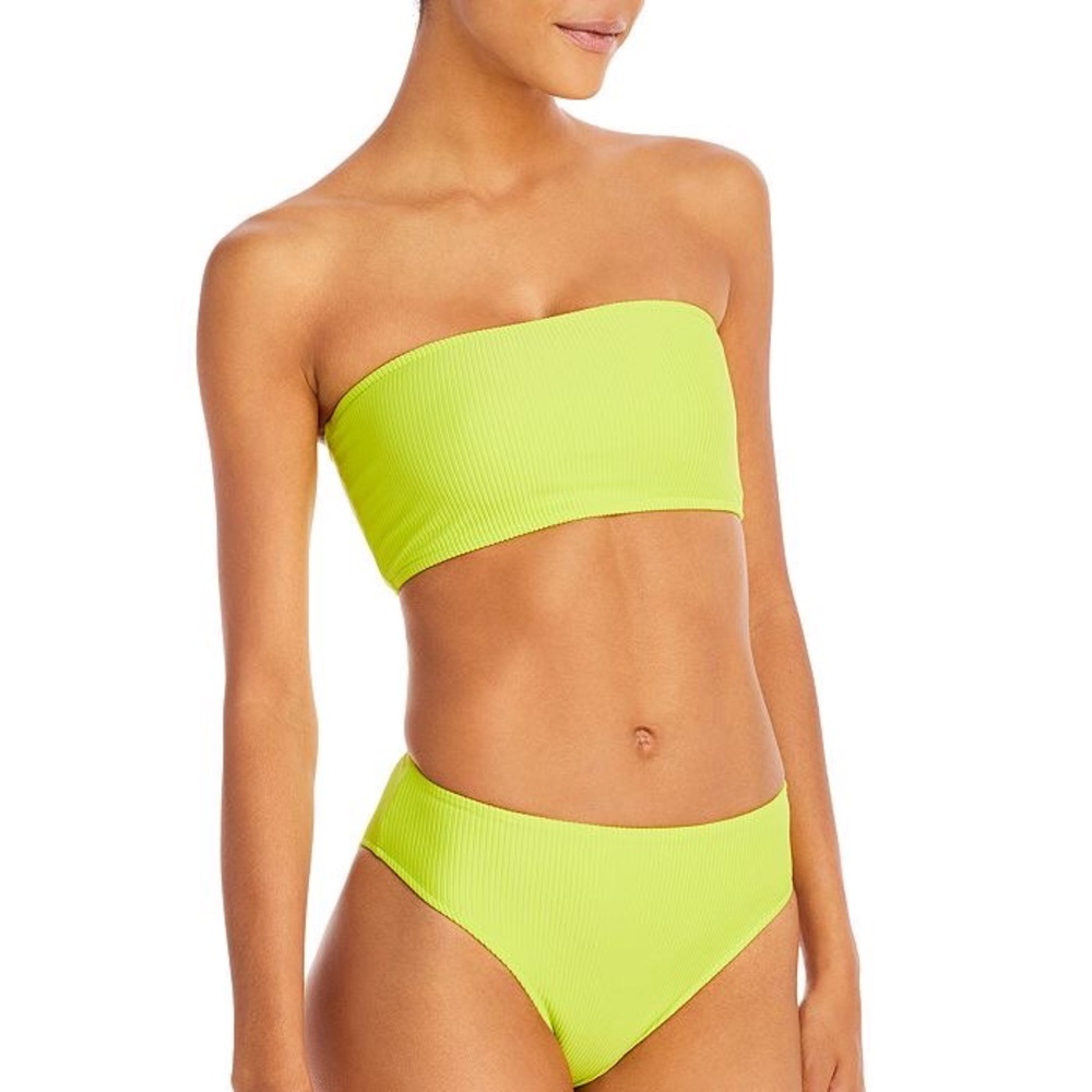 Frankie’s Bikinis Jenna bandeau ribbed top
